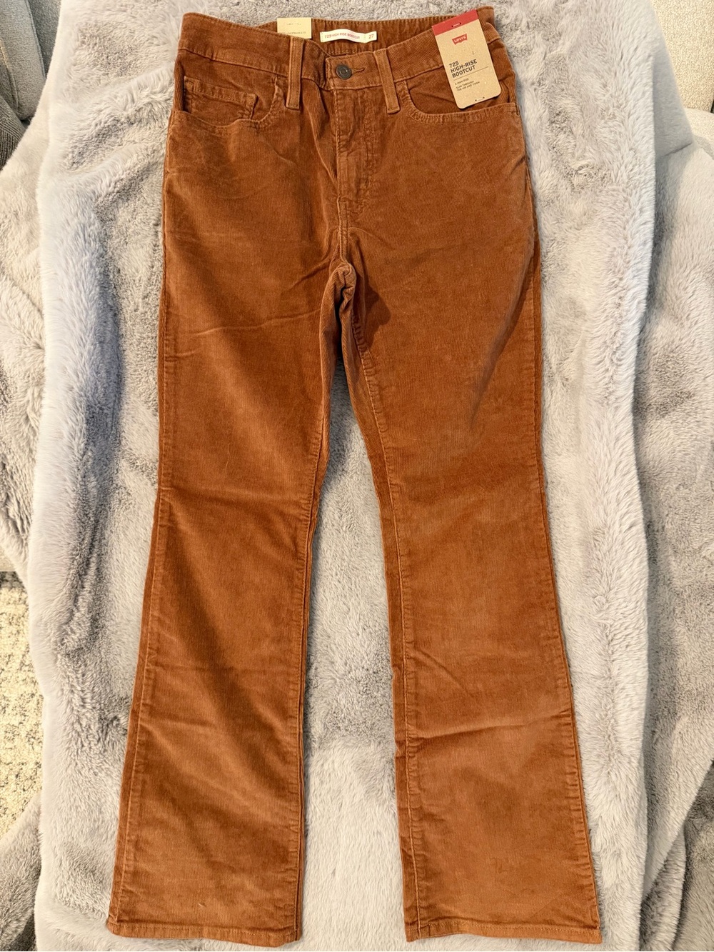 Levi's Corduroy Flare Pants in Rust